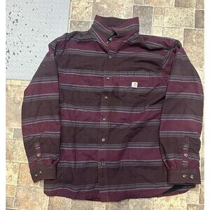Carhartt Men's Rugged Flex Relaxed Fit Midweight Flannel Fleece-Lined Shirt 2XL